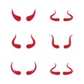 Devil horn Vector icon design