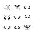 Devil horn Vector icon design illustration Template Royalty Free Stock Photo