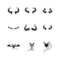 Devil horn Vector icon design illustration Template Royalty Free Stock Photo