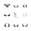 Devil horn Vector icon design illustration Template Royalty Free Stock Photo