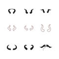 Devil horn Vector icon design illustration Template Royalty Free Stock Photo