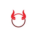 Devil horn vector icon logo design illustration template Royalty Free Stock Photo