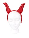 Devil Horns Headband with a Clipping Path