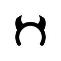 Devil horns icon. Simple glyph vector of Halloween set for UI and UX, website or mobile application Royalty Free Stock Photo