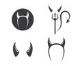 devil horns logo icon vector illustration design Royalty Free Stock Photo