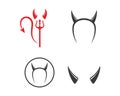 devil horns logo icon vector illustration design Royalty Free Stock Photo