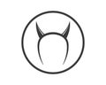 devil horns logo icon vector illustration design Royalty Free Stock Photo