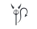 devil horns logo icon vector illustration design Royalty Free Stock Photo