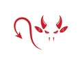 devil horns logo icon vector illustration design Royalty Free Stock Photo