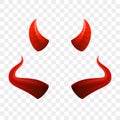 Devil horns video chat face vector icon