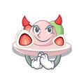 Devil ichigo daifuku isolated in the cartoon