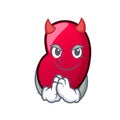 Devil jelly bean mascot cartoon