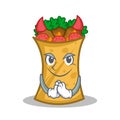 Devil kebab wrap character cartoon Royalty Free Stock Photo