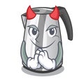 Devil kitchen electric kettle on a mascot