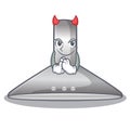 Devil kitchen hood isolated with the cartoon