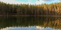 Devil Lake Velnezers , Cortoks or Chortock Lake. Located the Latgale Aglona, Latvia Royalty Free Stock Photo