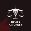 Devil Lawyer Logo Concept Royalty Free Stock Photo