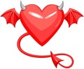 Devil Love Horned Heart