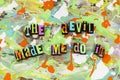 Devil made me do it demon evil deceit Royalty Free Stock Photo