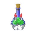 Devil magic potion cartoon shaped in character