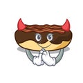 Devil maple bacon bar mascot cartoon