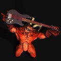 Devil playing guitar.satanic