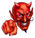Devil Pointing Royalty Free Stock Photo