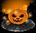 Devil pumpkin Halloween Royalty Free Stock Photo