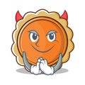 Devil pumpkin pie character cartoon