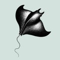 Devil ray grain gradient Royalty Free Stock Photo