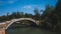 Devil`s bridge over canal on island of Torcello, Venice, Italy Royalty Free Stock Photo