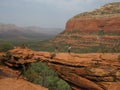 Devil's Bridge in Sedona Arizona with an unrecognizable person Royalty Free Stock Photo