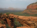 Devil\'s Bridge in Sedona Arizona with an unrecognizable person Royalty Free Stock Photo