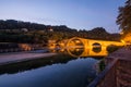 Devil`s Bridge during the sunset