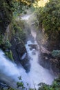 Devil`s Cauldron waterfall. Banos. Ecuador Royalty Free Stock Photo