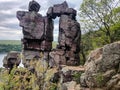 Devil`s Doorway at Devil`s Lake State Park in Wisconsin Royalty Free Stock Photo