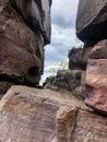 Devil`s Doorway at Devil`s Lake State Park in Wisconsin Royalty Free Stock Photo