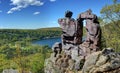 Devil`s Doorway signature feature of Devil`s Lake State Park, Wisconsin Royalty Free Stock Photo