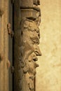 Devil`s face wood sculpture, side view