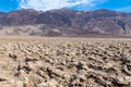 The Devil`s Golf Course and mountains in Death Valley National Park, California, USA Royalty Free Stock Photo