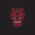 Devil head vector illustration mascot