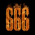 Devil's number 666 Royalty Free Stock Photo