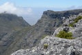 Devil`s Peak from Table Mountain, Cape Town Royalty Free Stock Photo