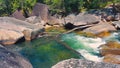 Devil`s pool or Babinda Boulders Royalty Free Stock Photo