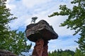The Devil`s Table rock formation - Hinterweidenthal, Palatinate, Germany Royalty Free Stock Photo
