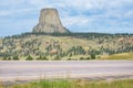 Devil`s Tower monument in northeast Wyoming, USA. Travel America. Royalty Free Stock Photo