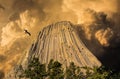 Composite of Devil`s Tower, Wyoming, U.S.A. Royalty Free Stock Photo