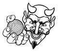 Devil Satan Golf Ball Sports Mascot Cartoon Royalty Free Stock Photo