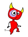 Devil with shiner Royalty Free Stock Photo