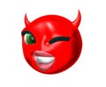 Devil smilie Royalty Free Stock Photo